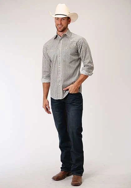 Roper 00251 Dark Ground (Grey) - Men's Western Shirt
