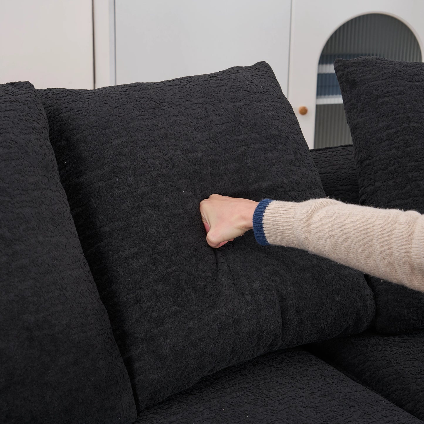 133" Modular U-Shaped Sectional Compression Sofa