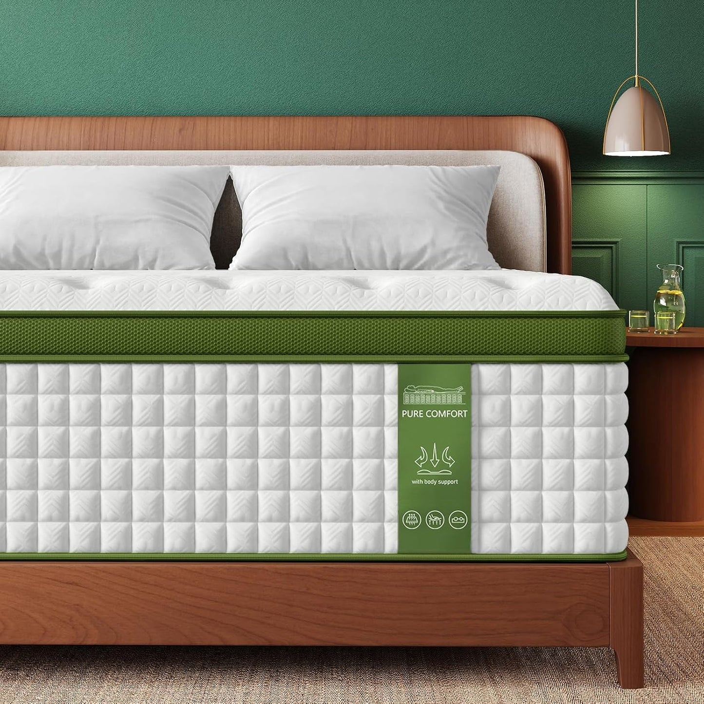 Queen 12 Inch Cooling Gel Mattress With Firm Support