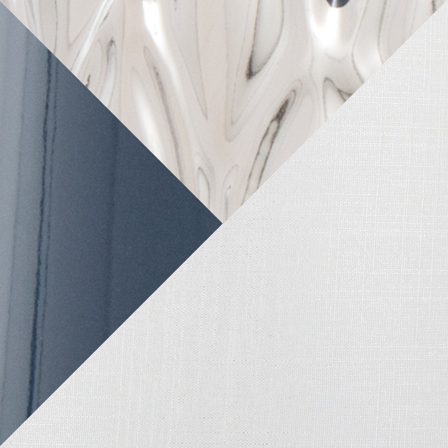 Penelope 22' Contemporary Ceramic Table Lamp with Dark Blue & Silver Ceramic Body and White Shade by LumiSource