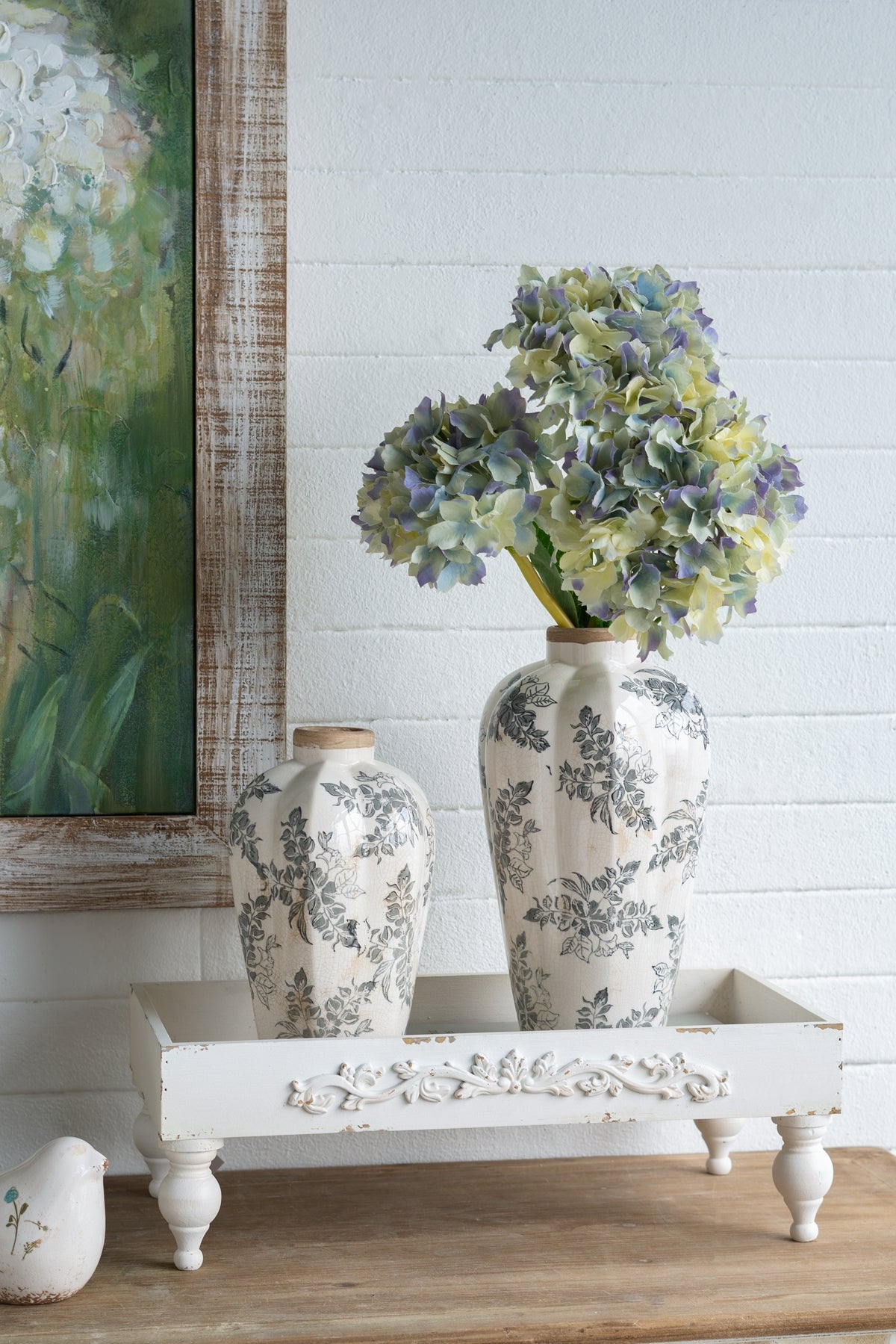 Vintage Inspired Ceramic Accent Vase