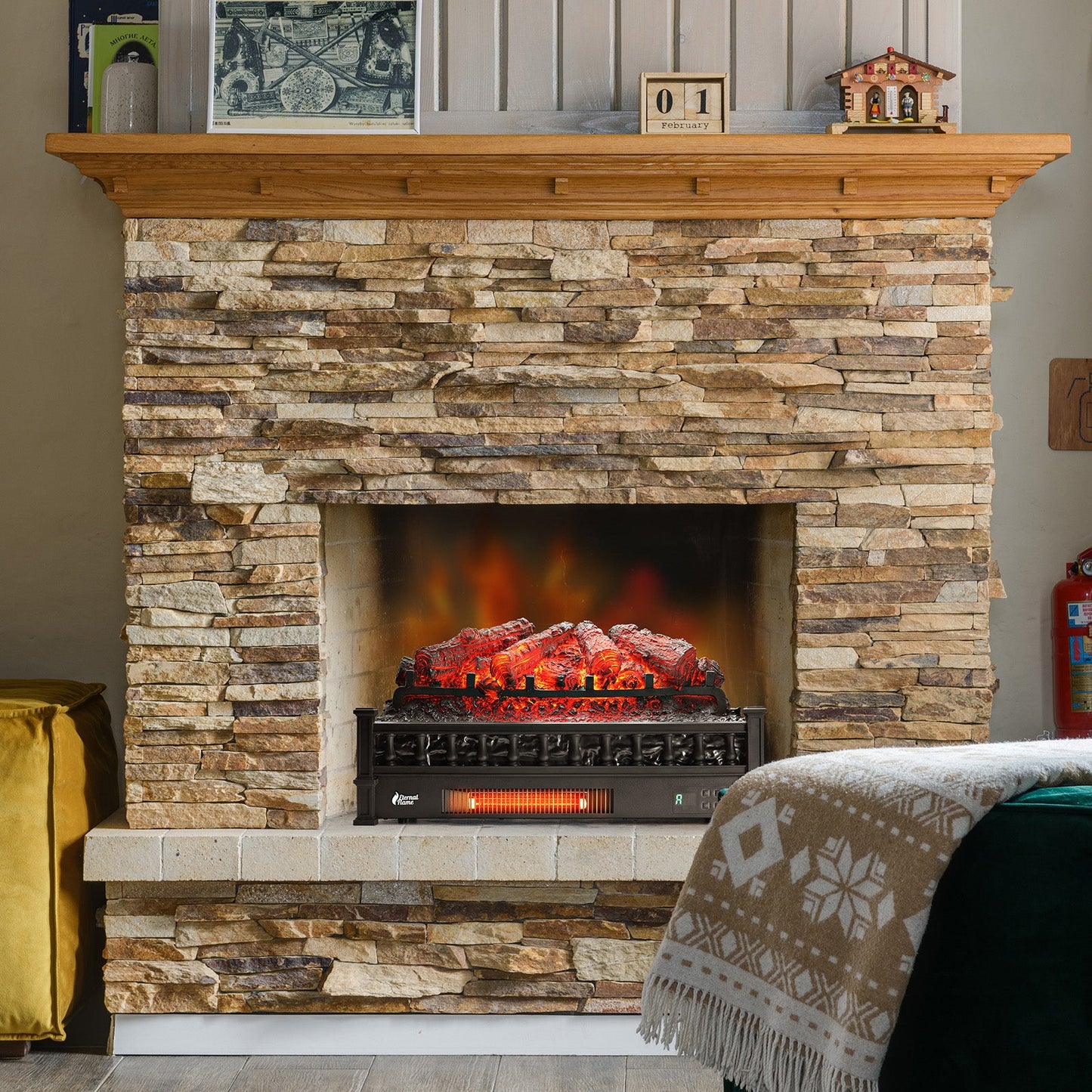 Eternal Flame EF26-PB Electric Fireplace Logs