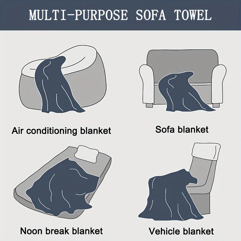 Linen Sofa Cover | Floral Tassel Throw, Pet-Friendly & Non-Slip