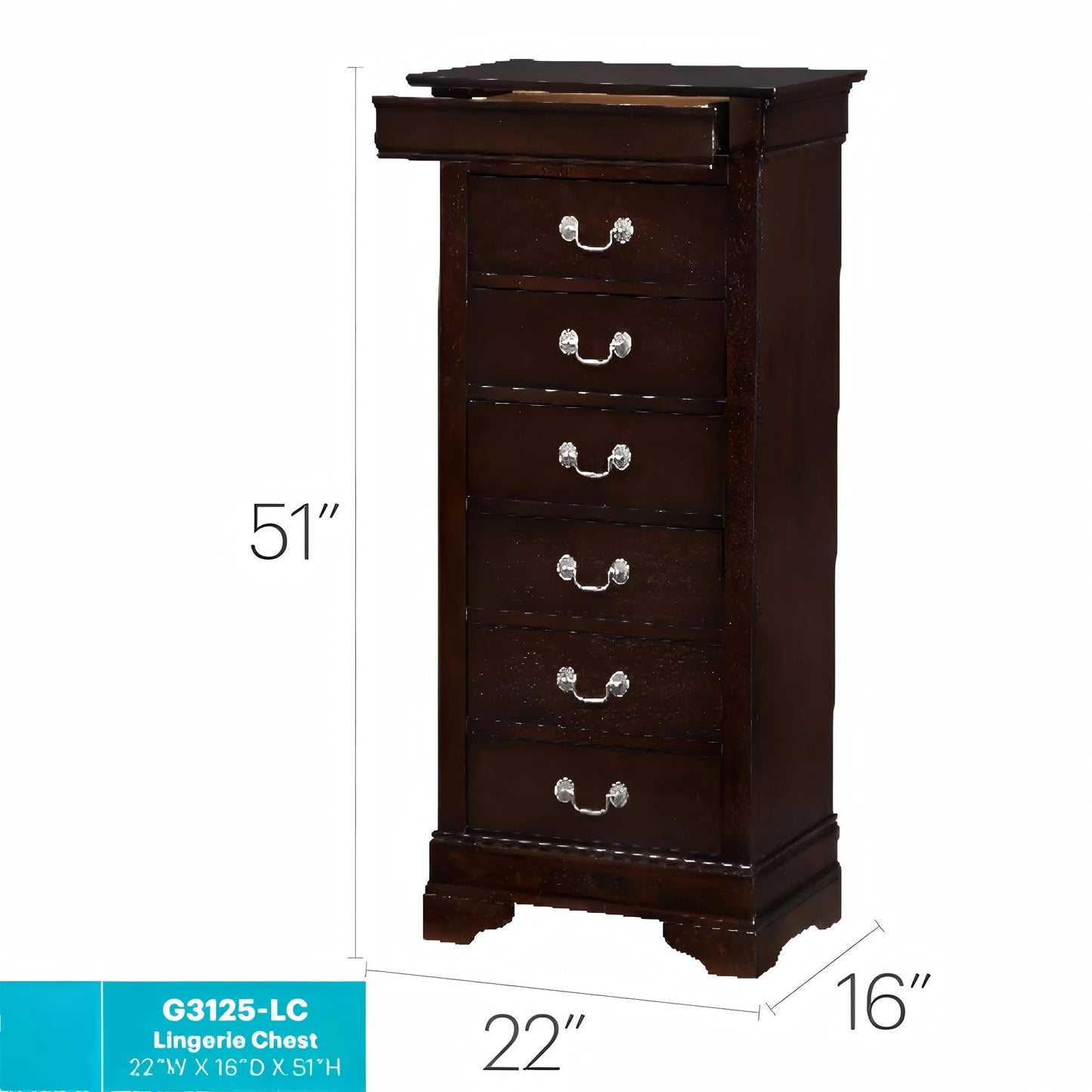 Louis Phillipe G3125-LC Lingerie Chest