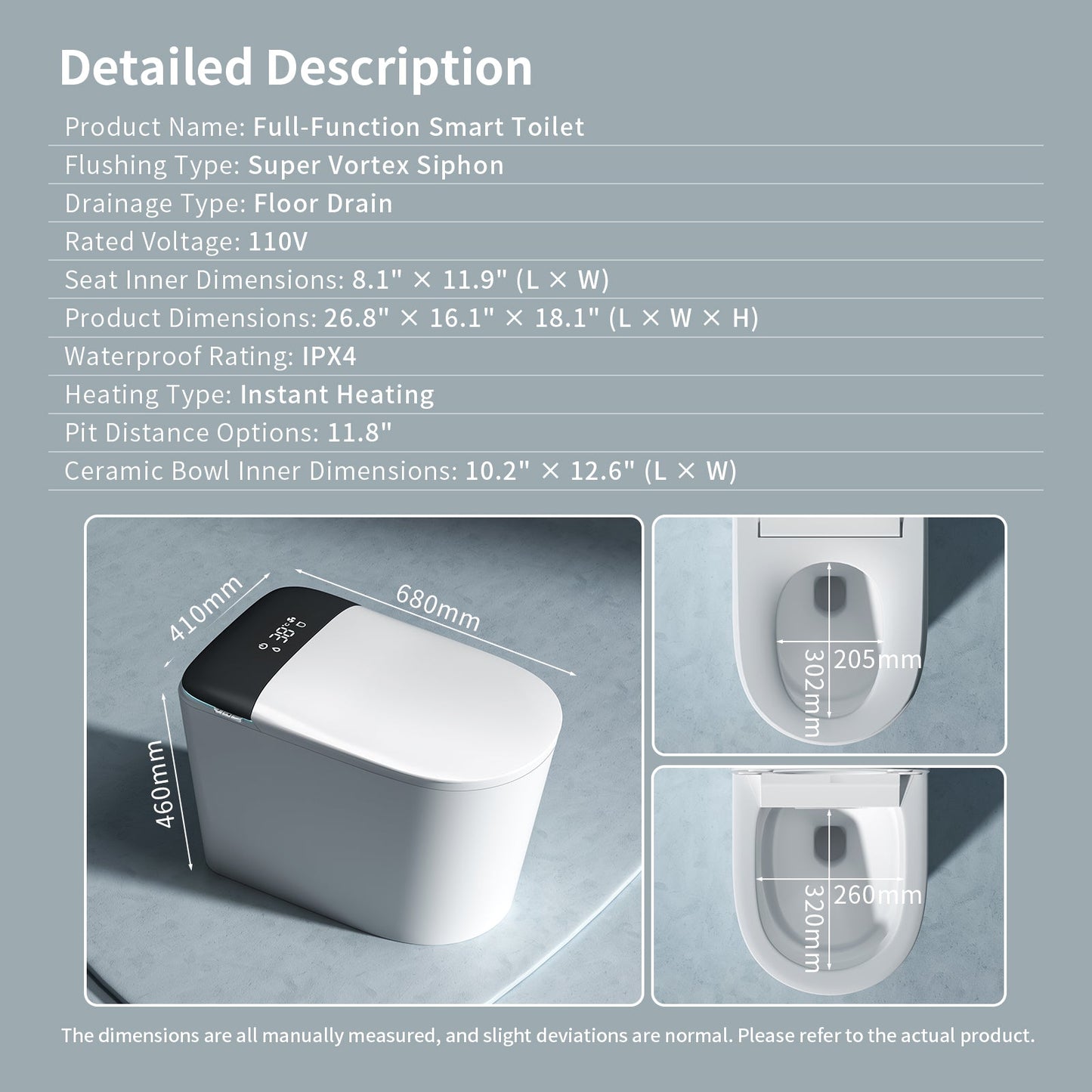 E40 Smart Toilet with Bidet Built In