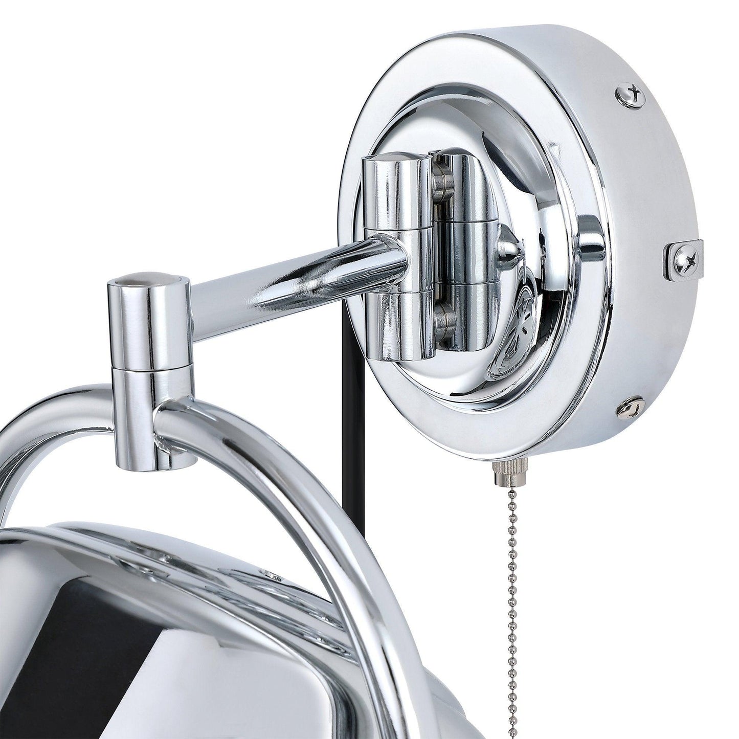 10" Modern Black Small Ceiling Fan with Pull Chain