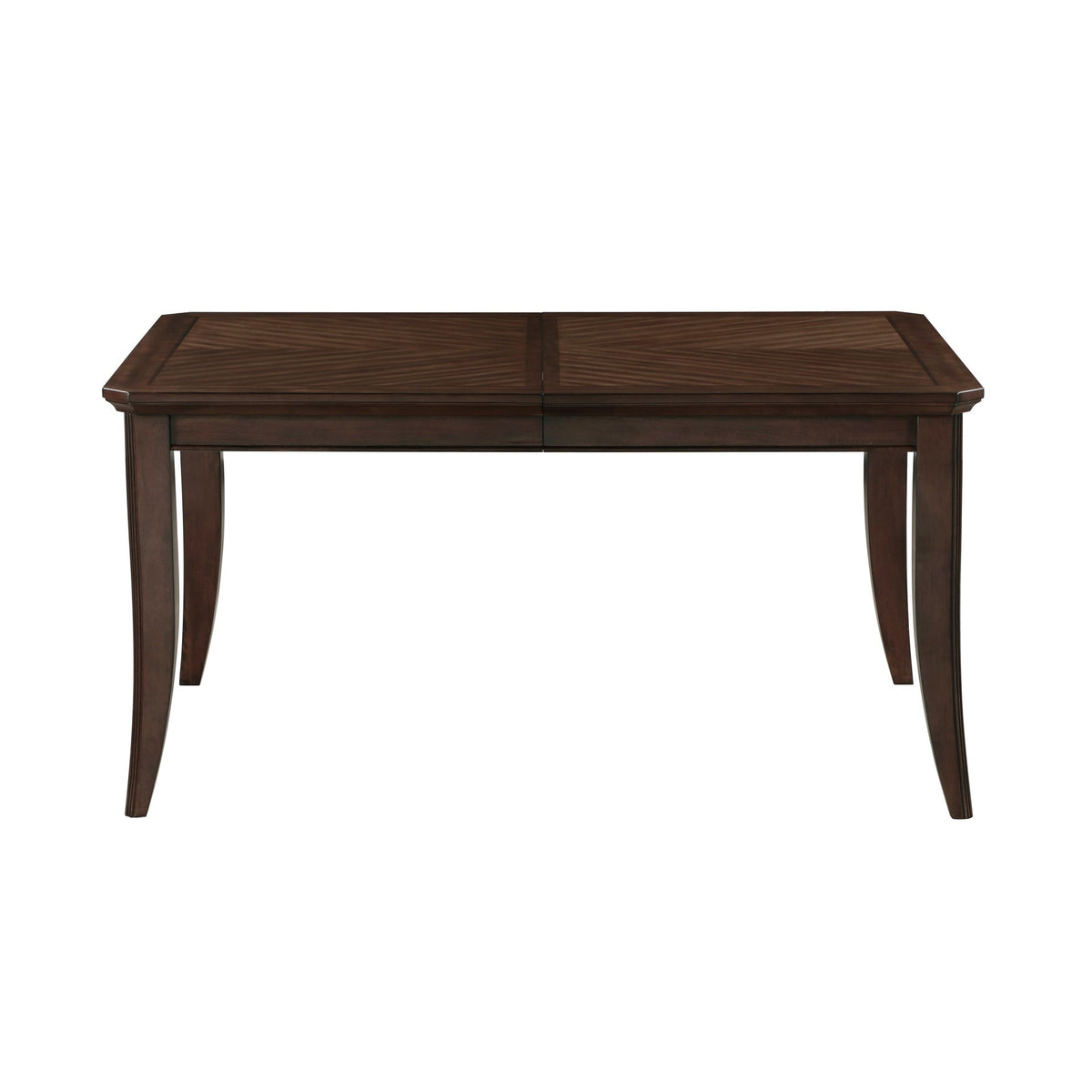 Formal Traditional 5pc Dining Set Table and Chairs Separate Extension Cherry Finish with Dark Walnut Inlay Wooden Furniture