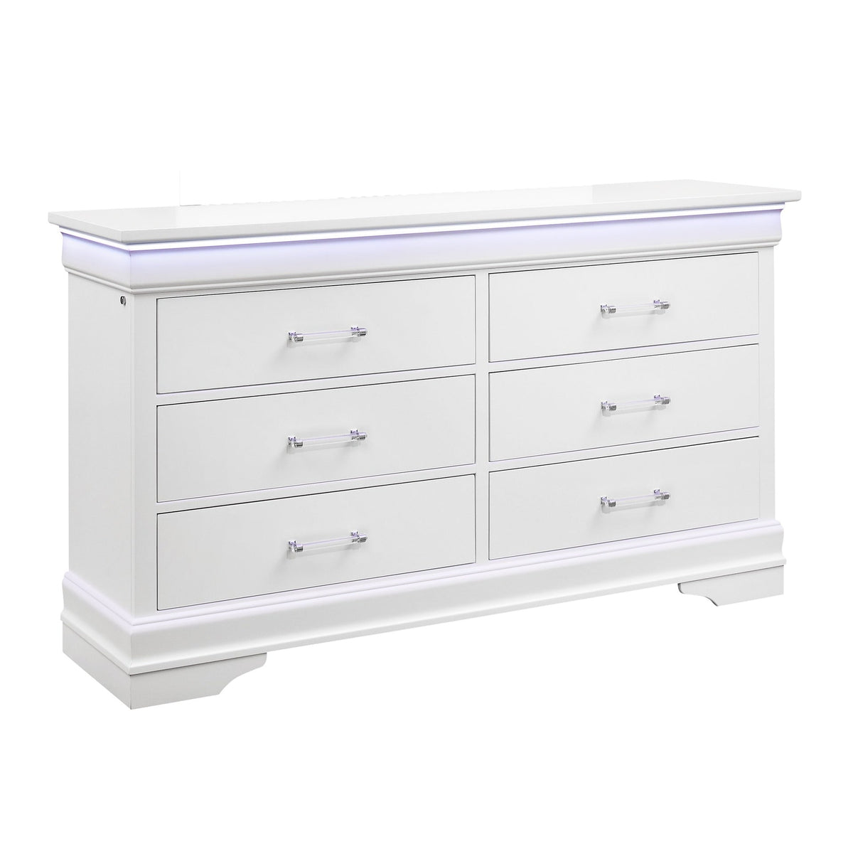 CHARLSTON WHITE DRESSER WITH LED