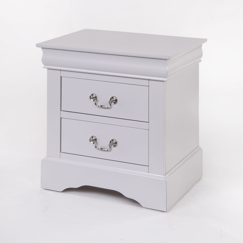 Louis Philippe III White Finish Nightstand