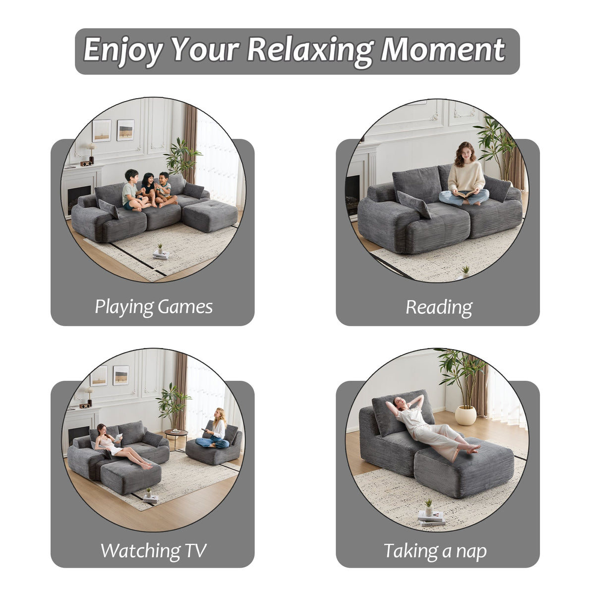 Modern Memory Foam Compressed Sofa