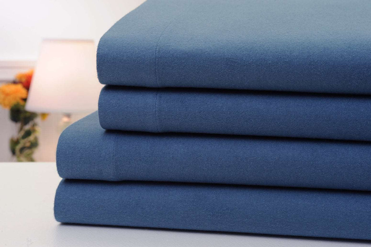 Bibb Home Solid Cotton 4 Piece Sheet Set