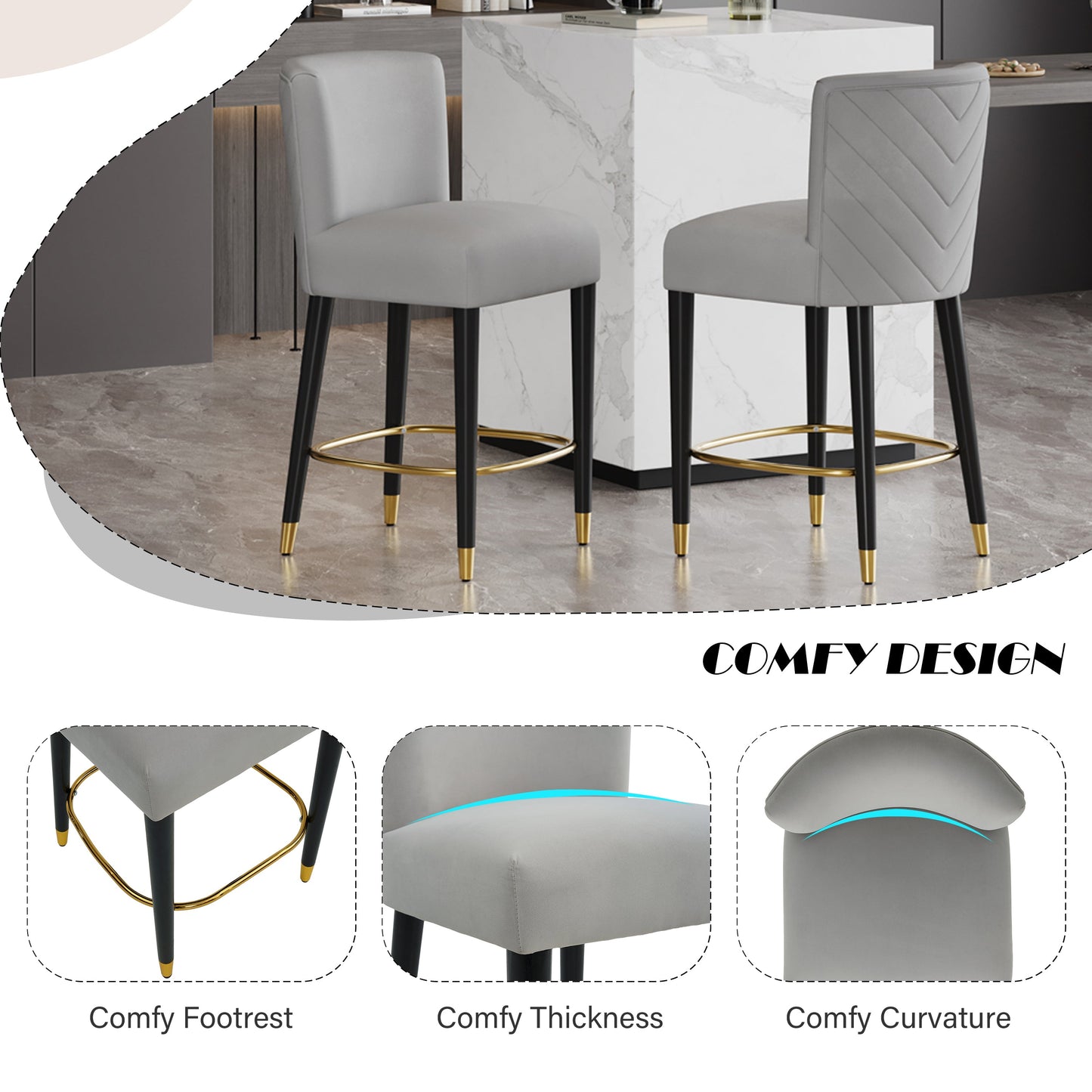 Modern 27-Inch Counter Stool