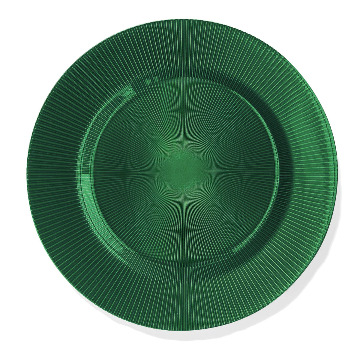 Sunray Emerald Glass Charger Plates 4-Piece Set 13"D