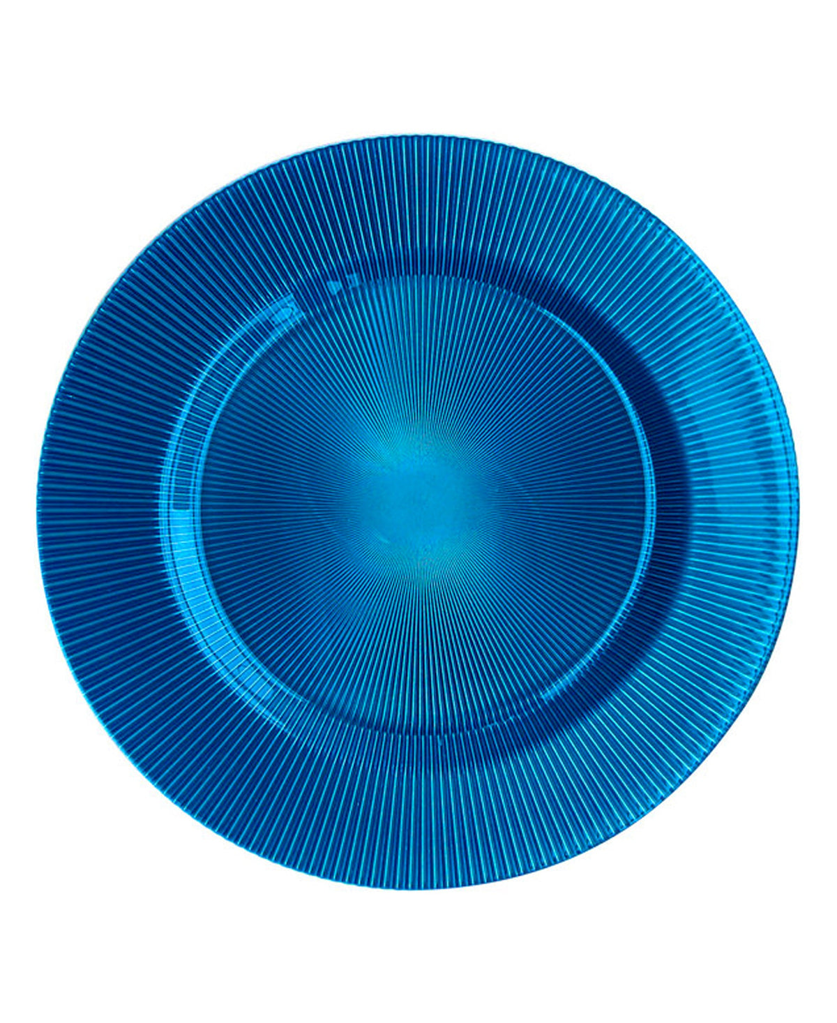 Sunray Cobalt Glass Charger Plates 4-Piece Set 13"D