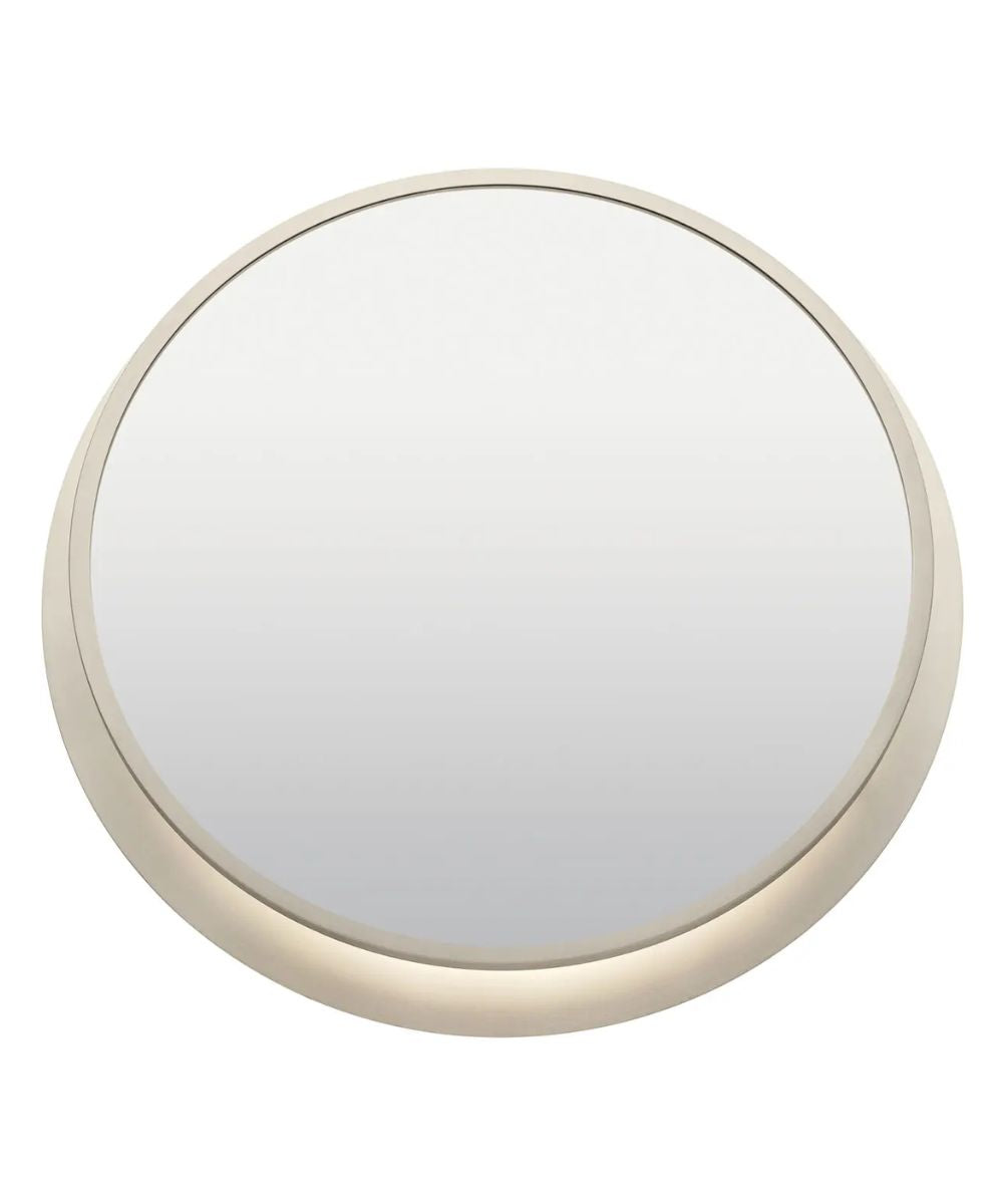 Chennai 30"W Premium Backlit LED Bathroom Vanity Wall Mirror, Satin Nickel Finish by Kichler