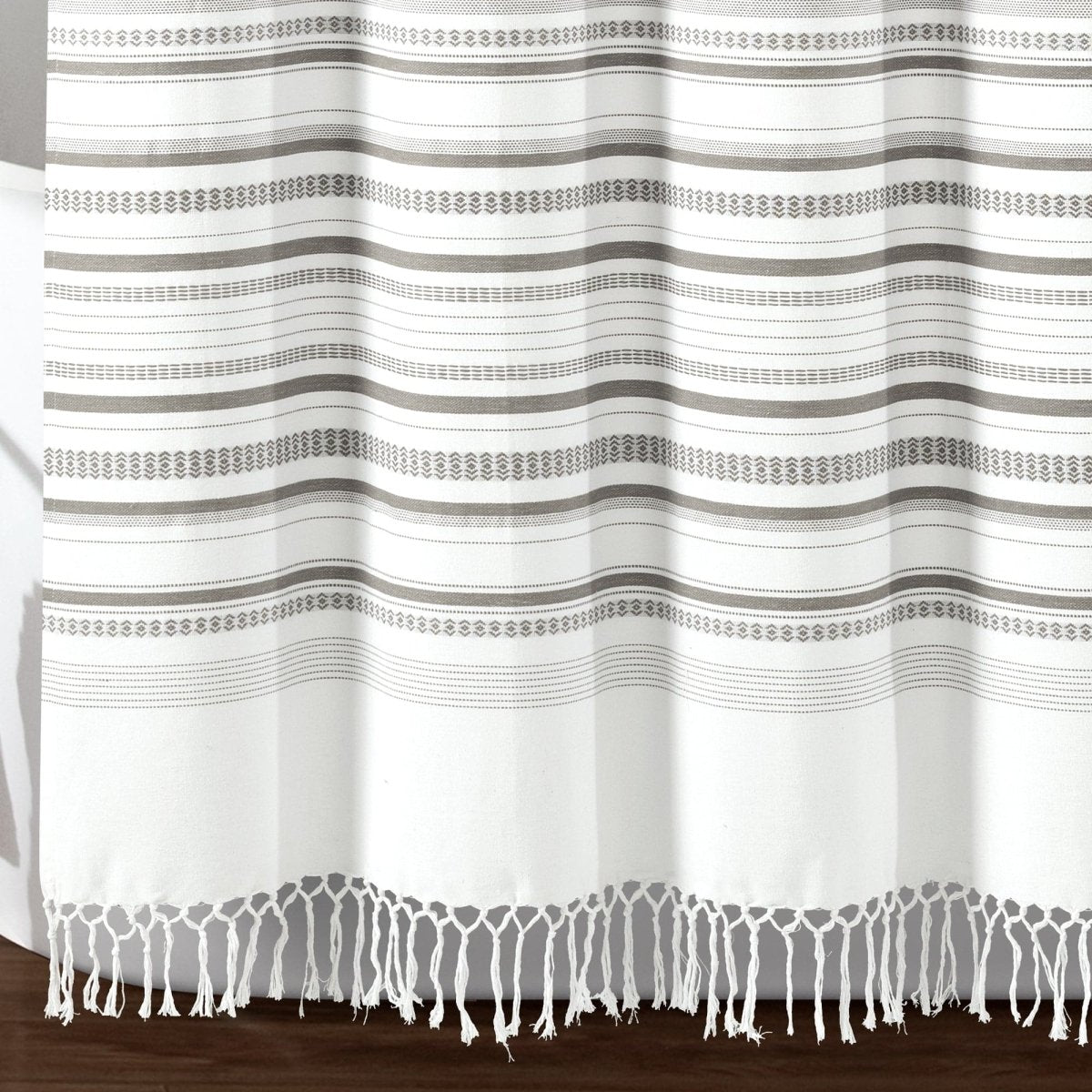 Urban Woven Yarn Dyed Recycled Cotton Blend Shower Curtain