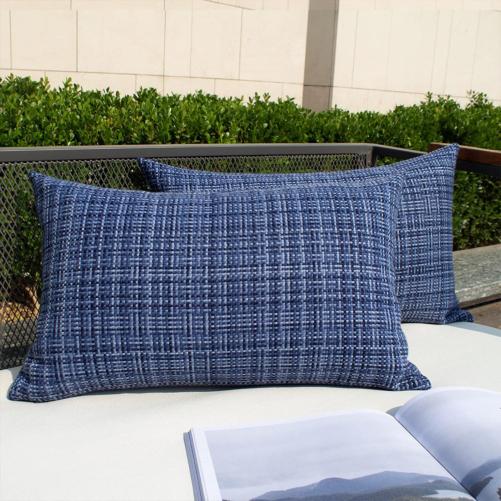 Premium Outdoor Waterproof Throw Pillow cover and Insert 2 sizes bright colors