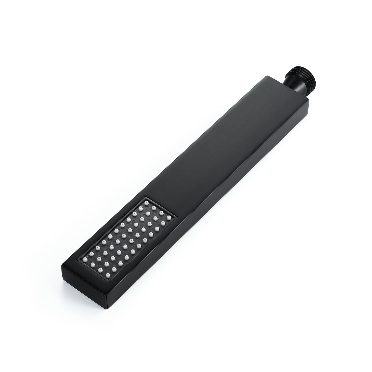Matte Black Rainfall Shower System: 12" or 16" with 5-Way Thermostatic Valve, Body Jets