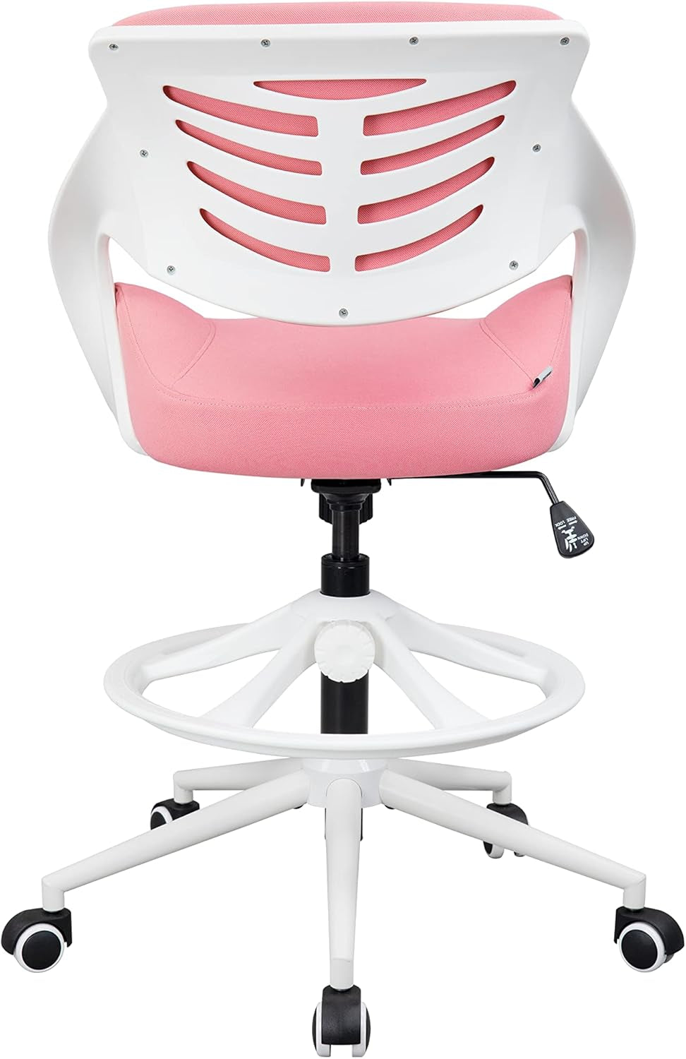 Ergonomic Drafting Chair Pink With Lumbar Support All Day