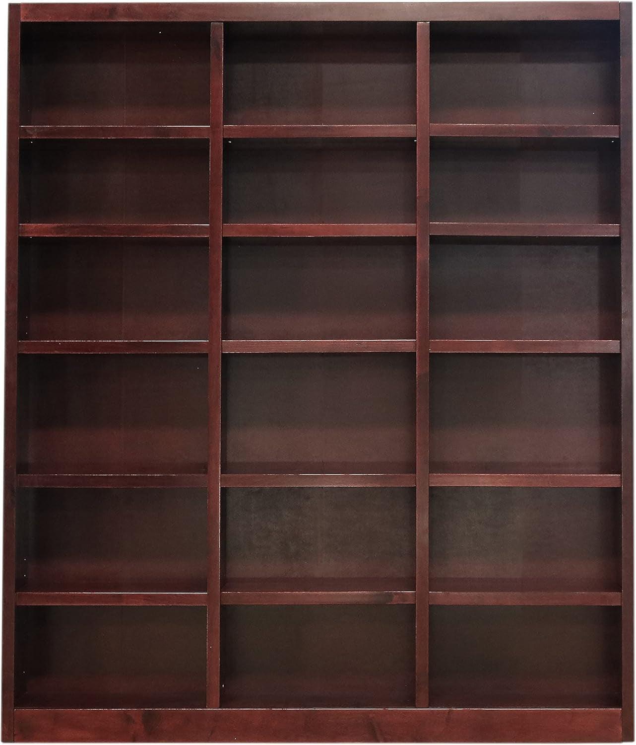 Traditional Oak Bookcase 84 Inch Tall With 18 Shelves