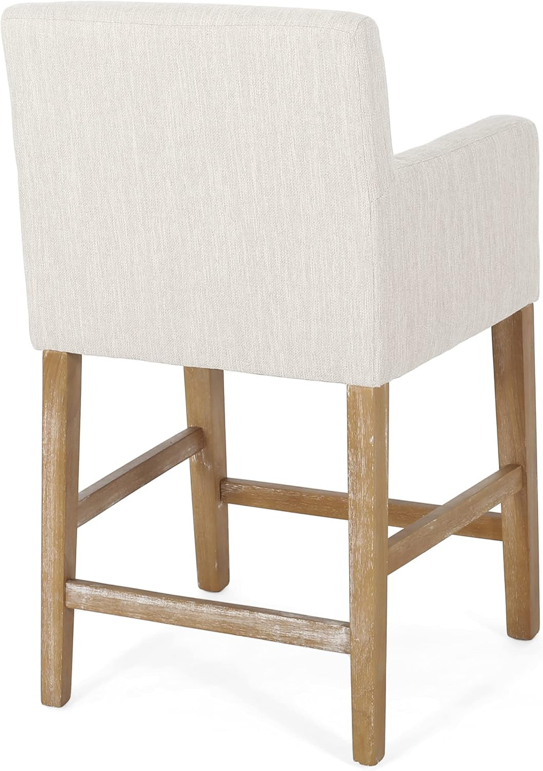 Armga Upholstered 26 Inch Counter Stools Beige Set Of 2