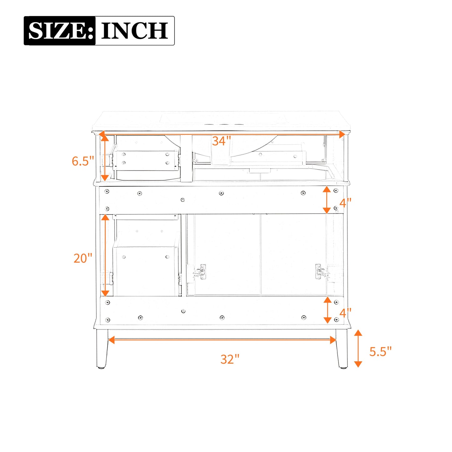 36" Light Green Modern Bathroom Vanity