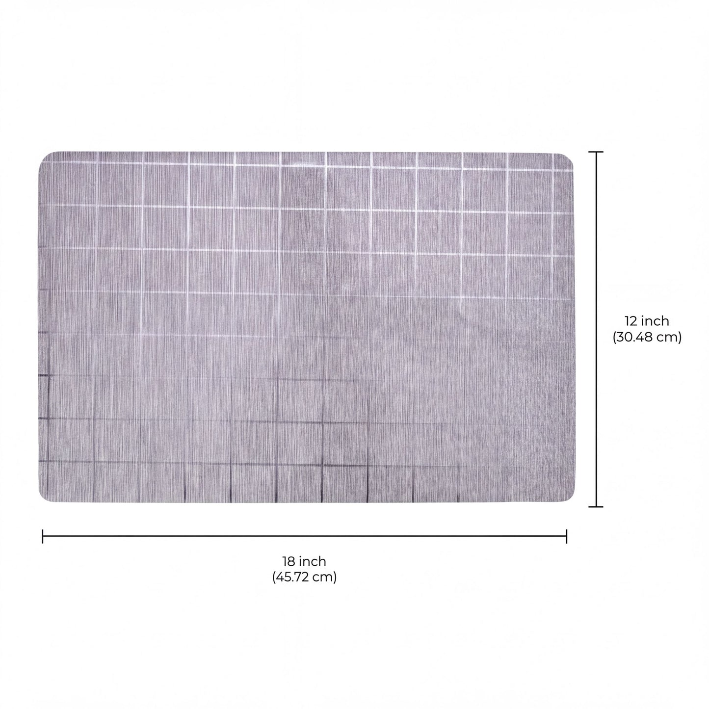 Woven PVC Placemats - Set of 8 Gray Non Slip Heat Resistant Table Mats
