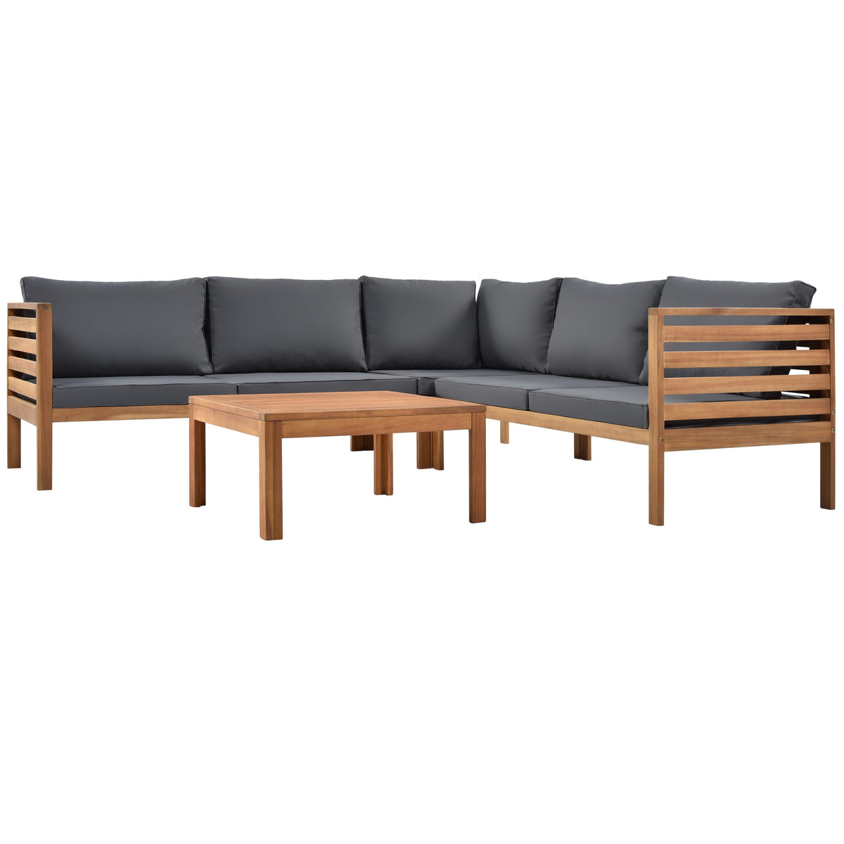 Wood Structure Outdoor Sofa Set