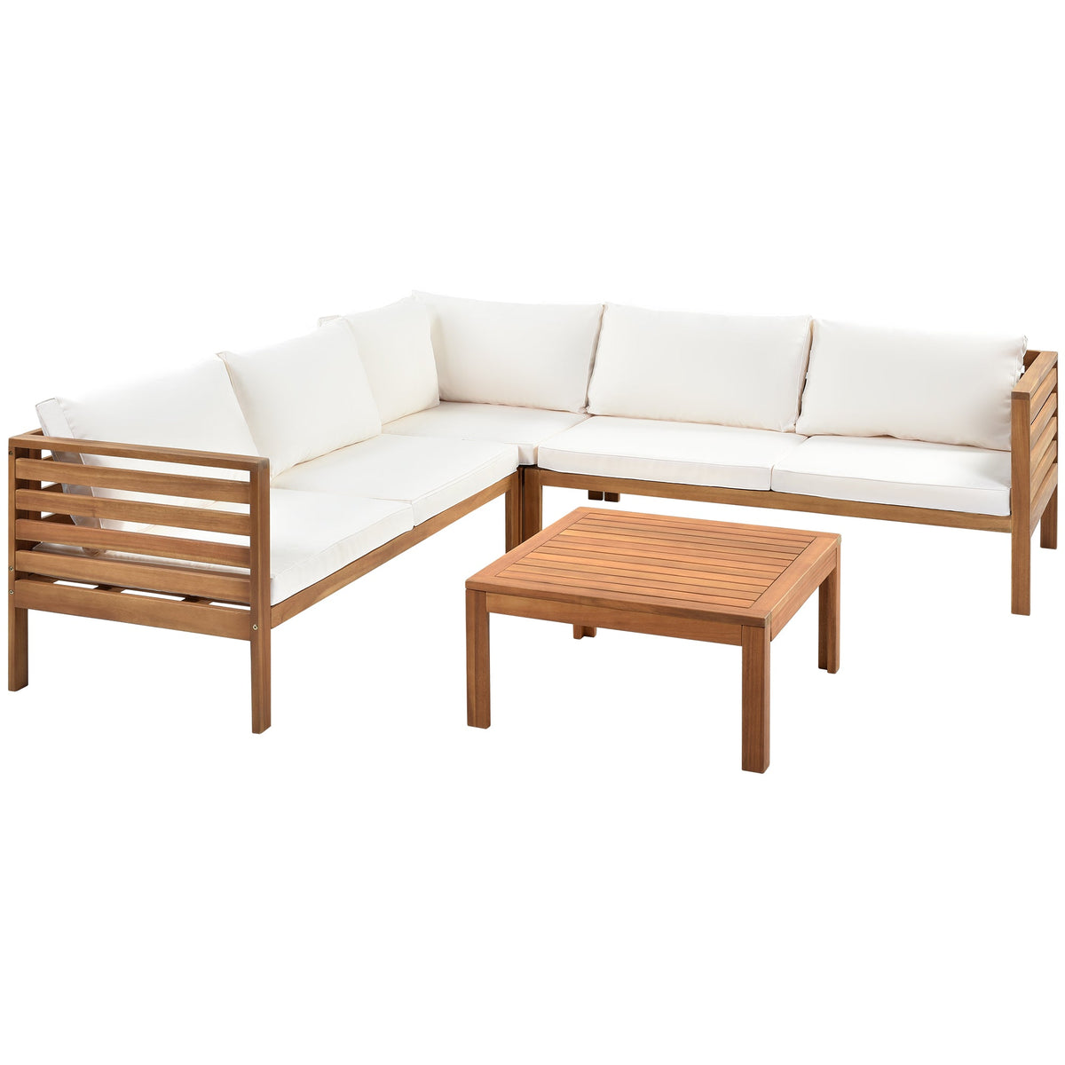 Wood Structure Outdoor Sofa Set