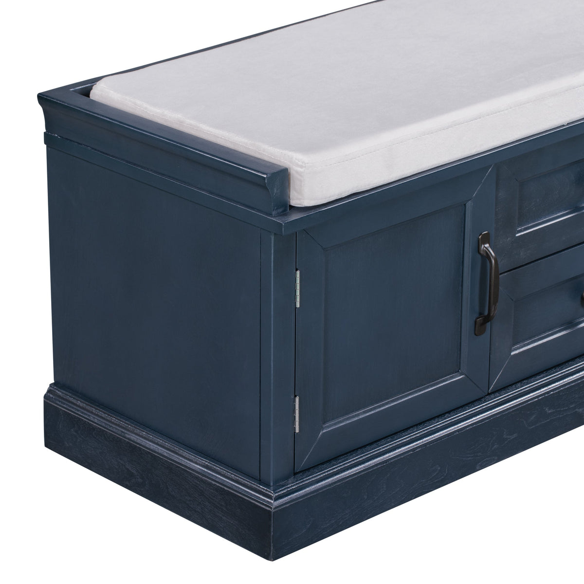 TREXM Storage Bench with 2 Drawers and 2 Cabinets