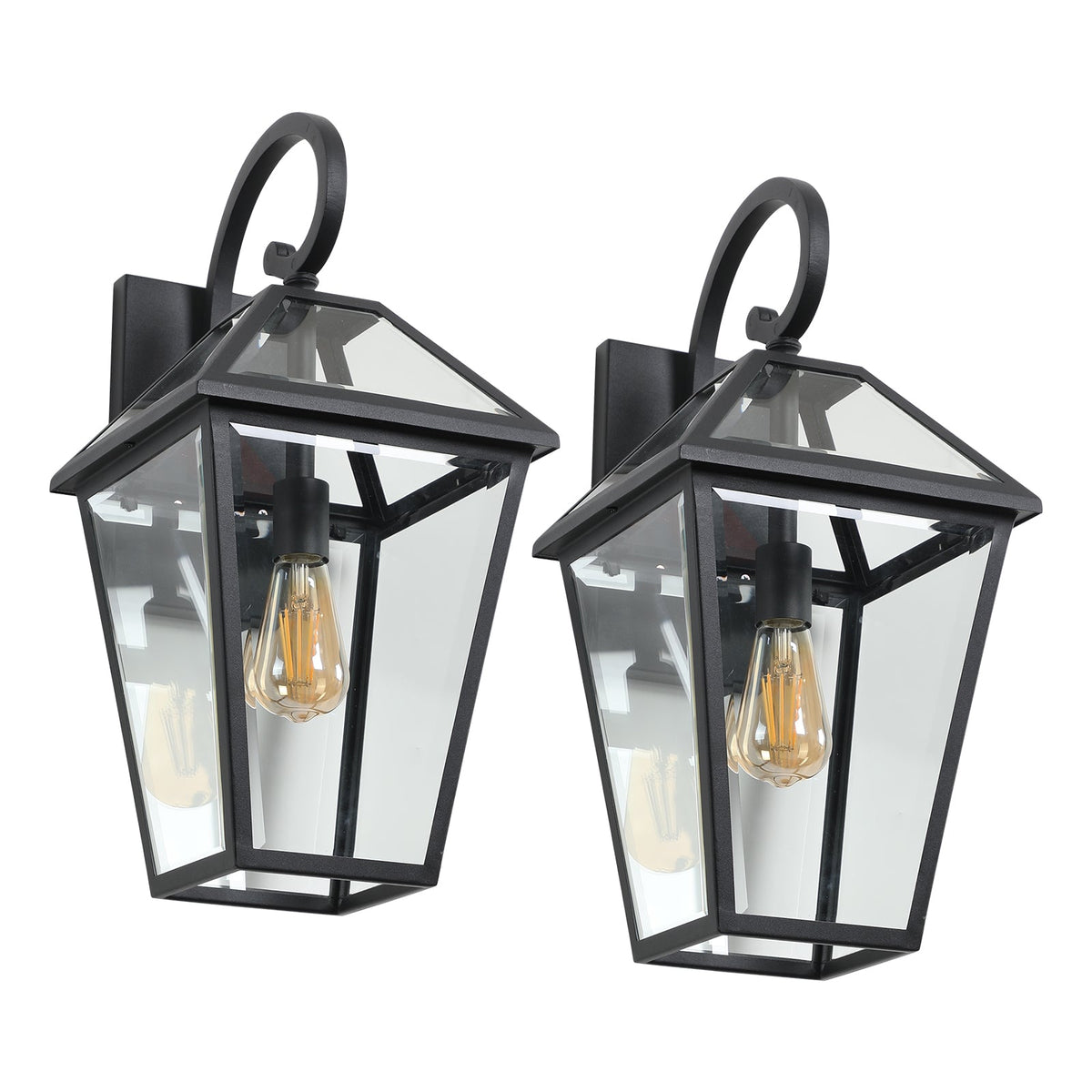 21" 2-Pack Outdoor Wall Lantern Light – Modern