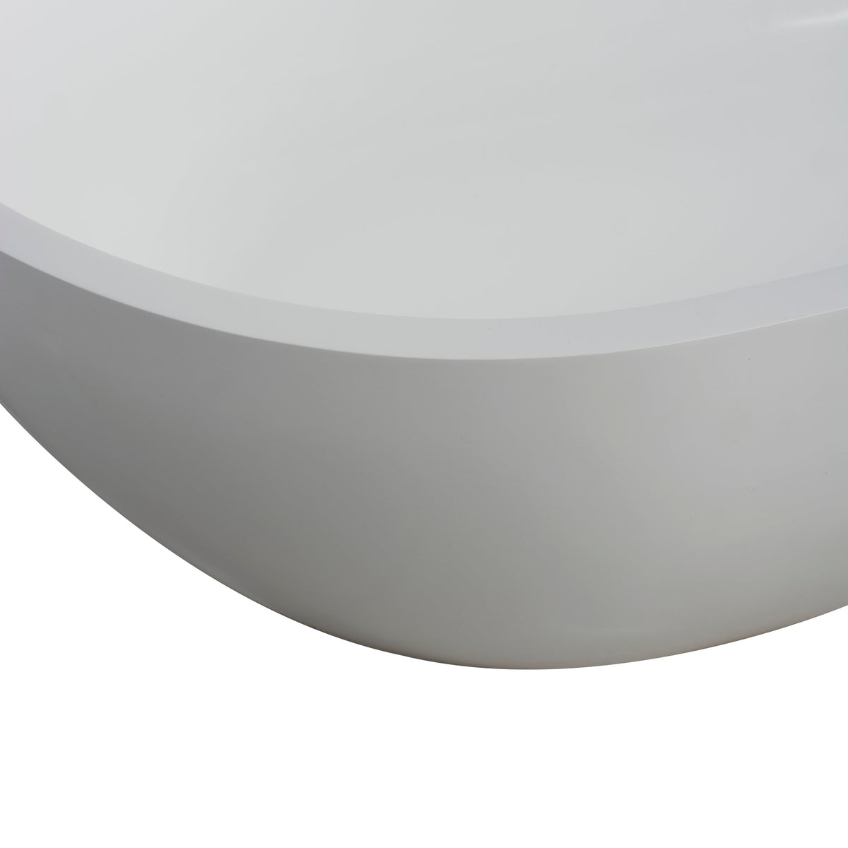 59 Inch Solid Surface Oval Freestanding Bathtub