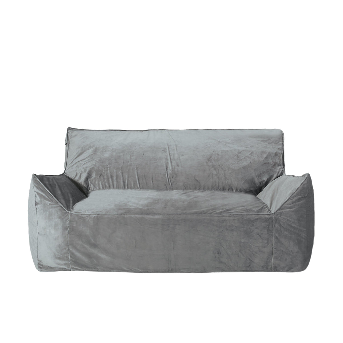 Fila Velveteen 2 Seater Oversized Bean Bag Chair with Armrests