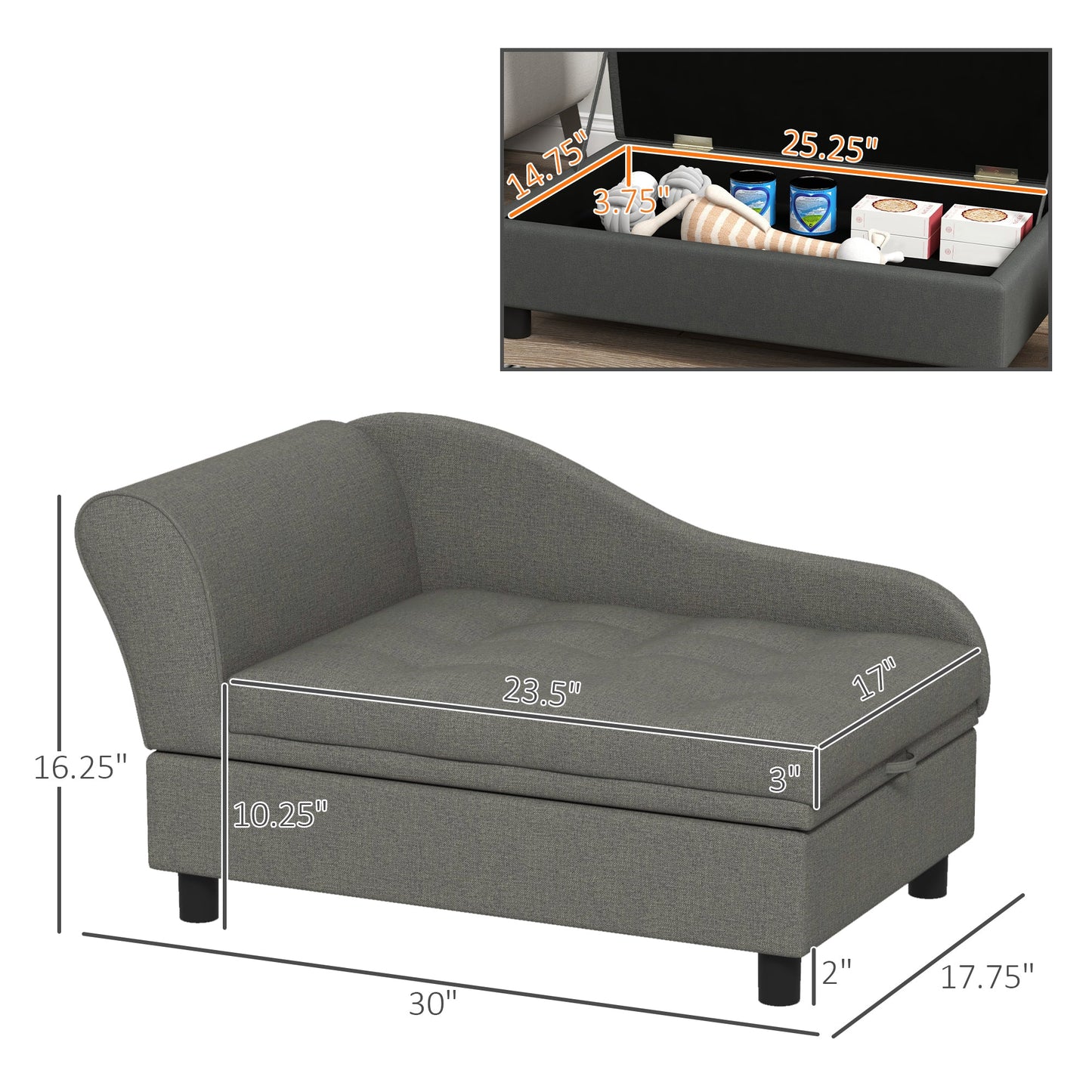 PawHut Pet Sofa for Small and Medium Dogs