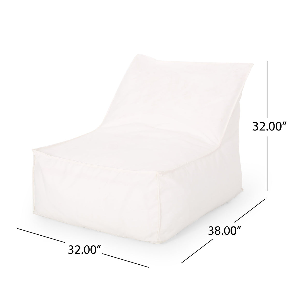 Ettie 3 Ft. Water Resistant Fabric Bean Bag Chair