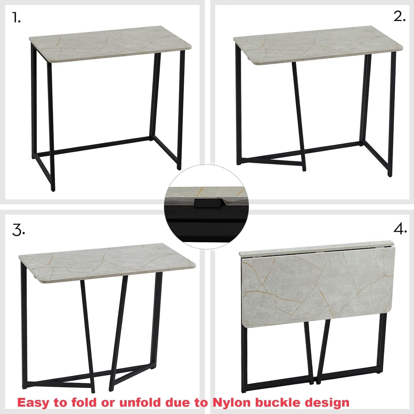 Small Foldable Computer Desk For Home Office Everyday Use