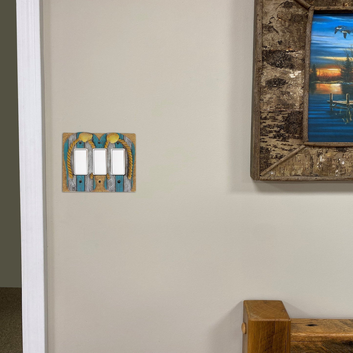 Electrical Cover Plate Triple-Beach