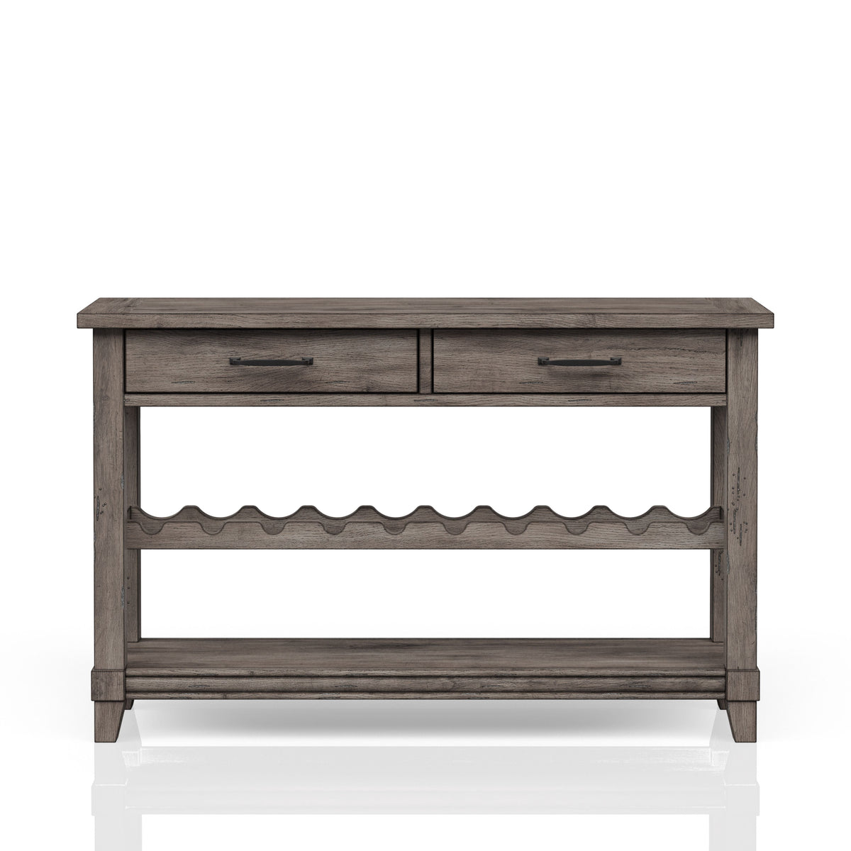 Console Table With Wine Bottle Storage & Storage Drawers