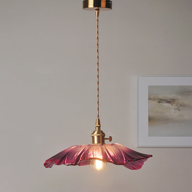Amina Vintage Floral Hanging Lamp - Adds Industrial Charm
