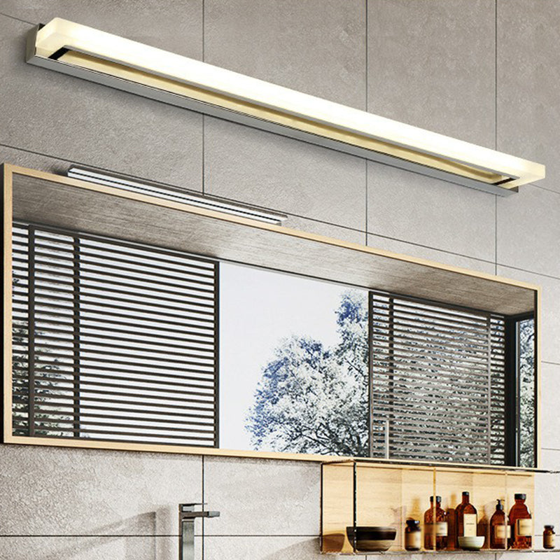 Illuminate Your Bathroom in Style: Modern Chrome LED Sconce Light