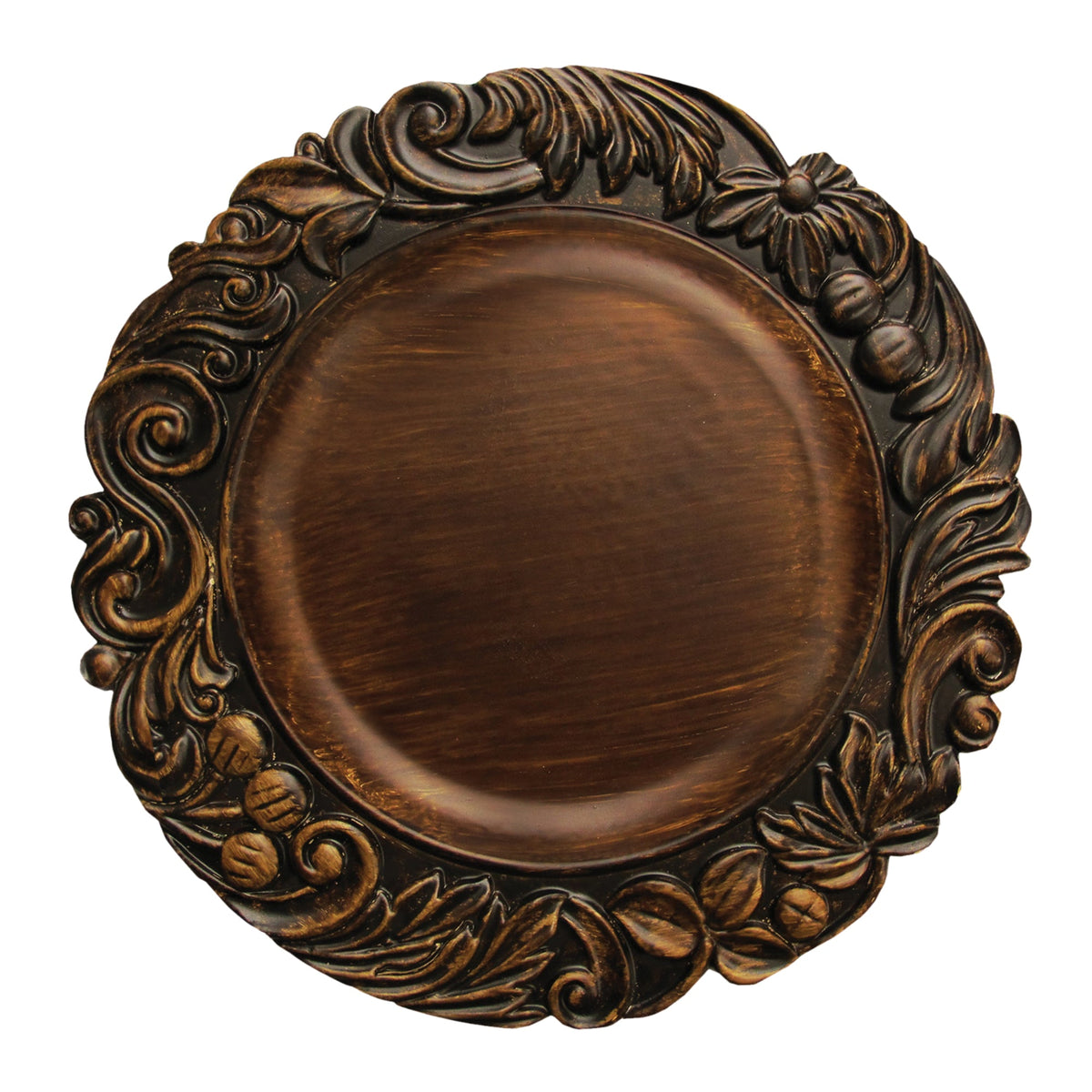 ARISTOCRAT BROWN CHARGER PLATE 14"D 12 PC SET
