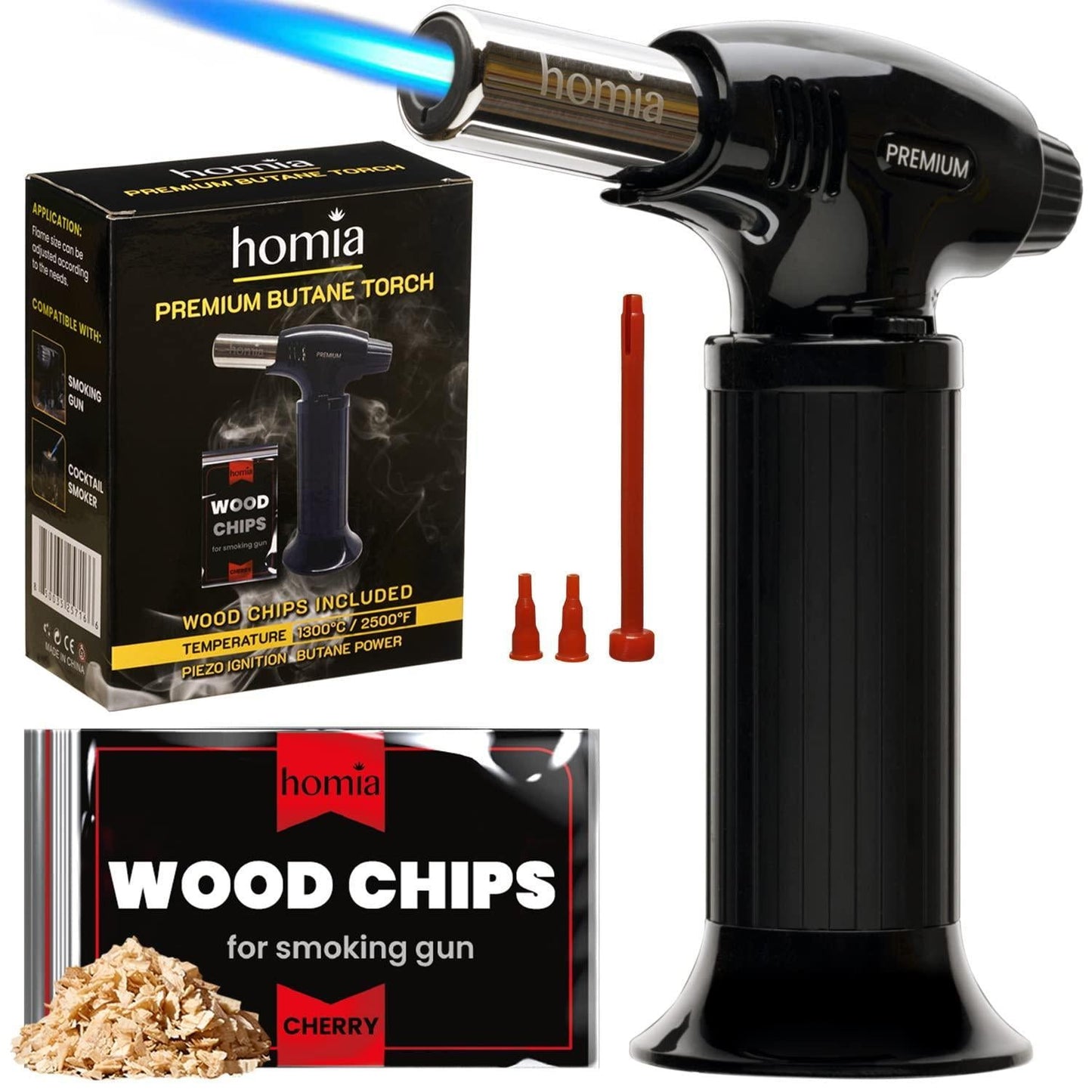 Butane Torch Refillable Kitchen Torch Lighter Adjustable Flame