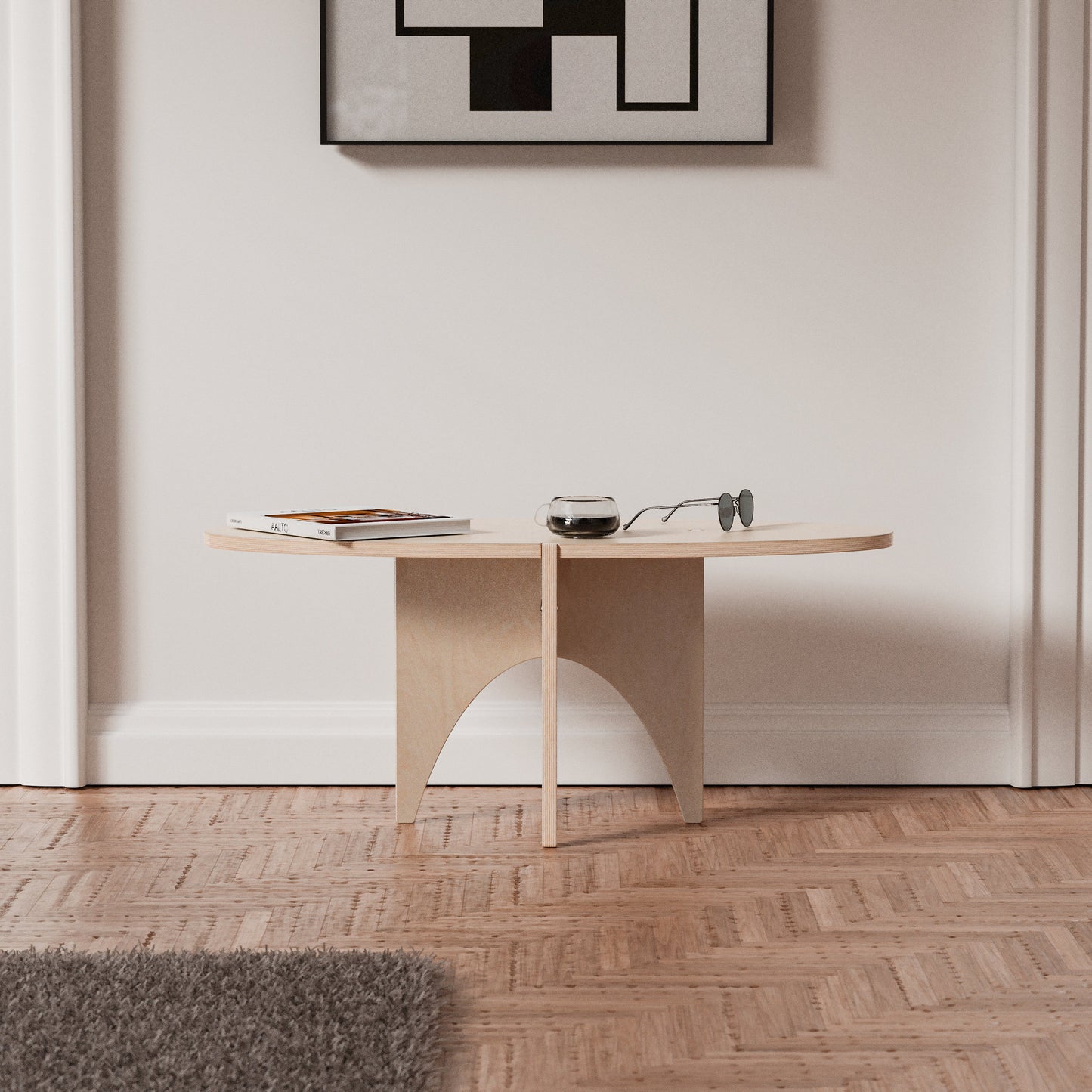 Oval Birch Coffee Table