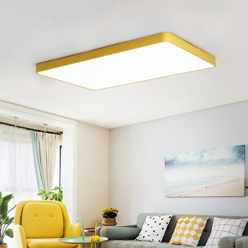 Brighten Your Space with Fun and Color: The Macaron Rectangular Flush Mount