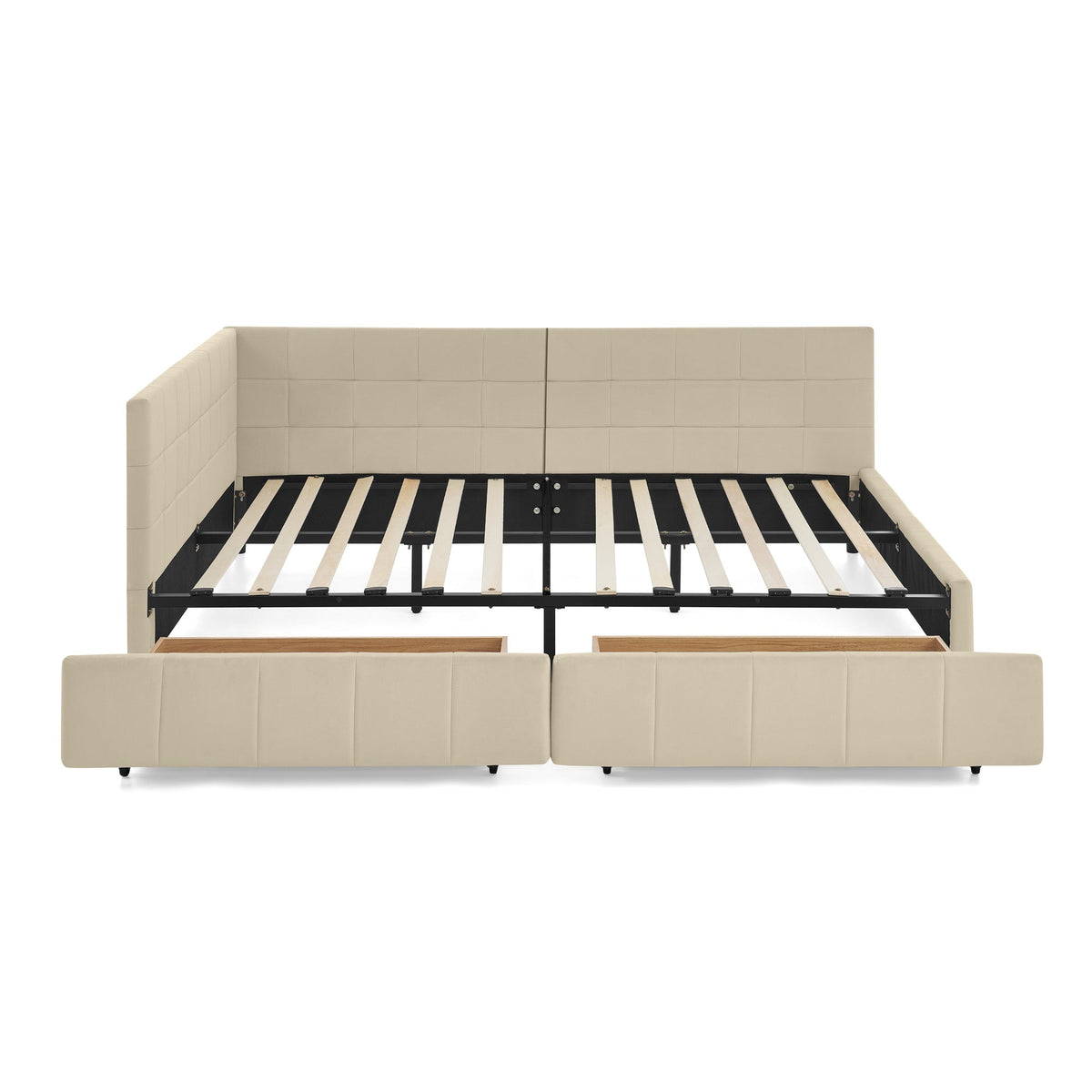 Full Size Storage Upholstered Tufted Bed Frame