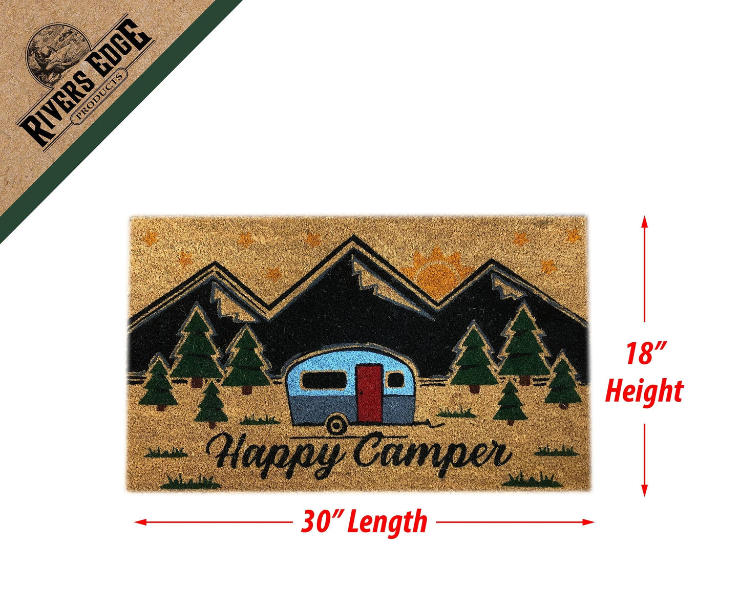Coir Mat 30in x 18in-Happy Camping