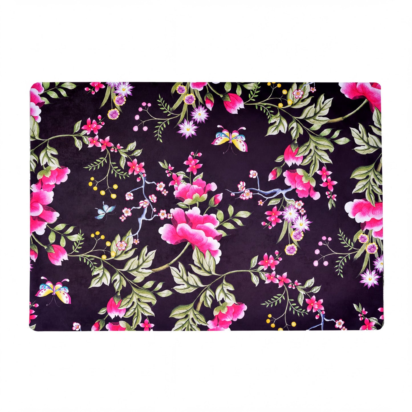 Floral Cork Placemats – Cork Backed, Heat Resistant Indoor Outdoor Table Mats