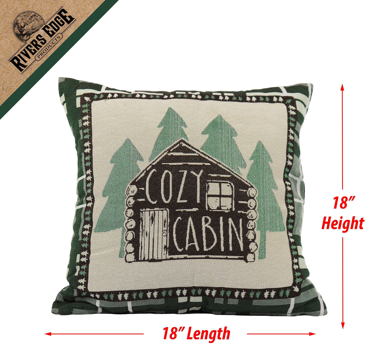 Tapestry Pillow 18in 2pk-Cabin