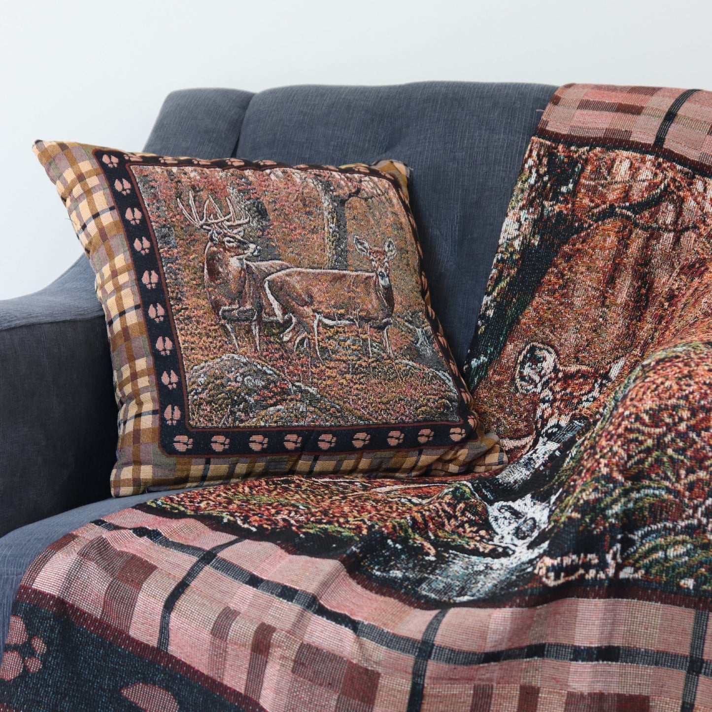Tapestry Pillow 18in 2pk-Deer