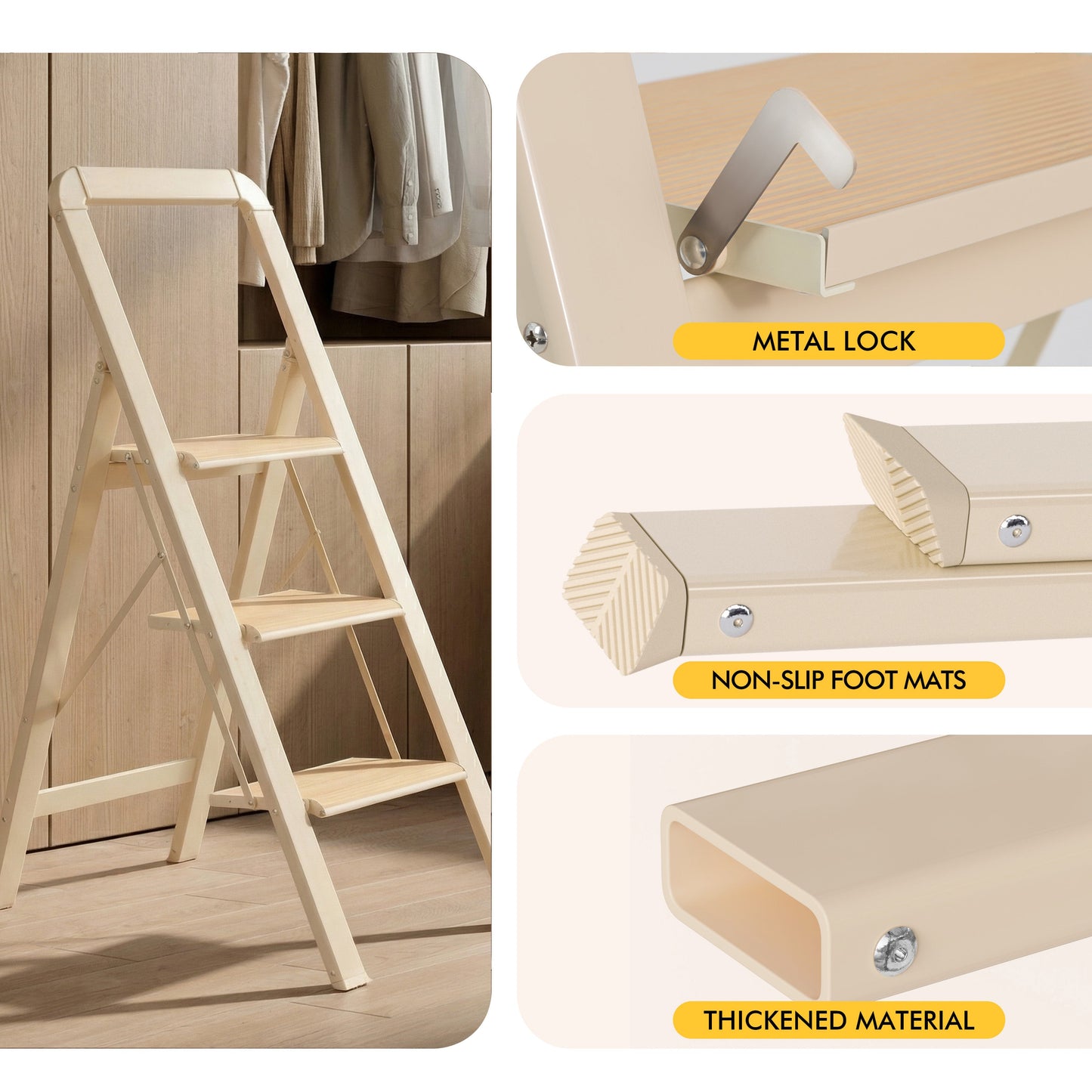 3 Step Ladder Folding Step Stool